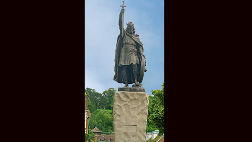 Statue Alfred des Groen in Winchester.