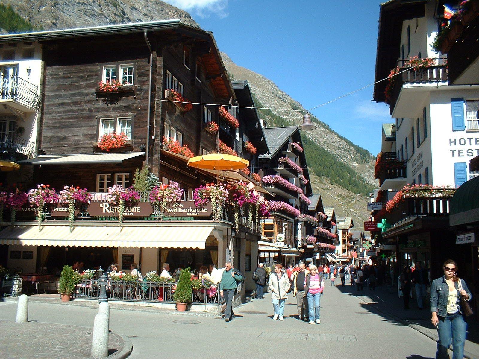 Zermatt, Einkaufstraße Zermatt, Einkaufstraße