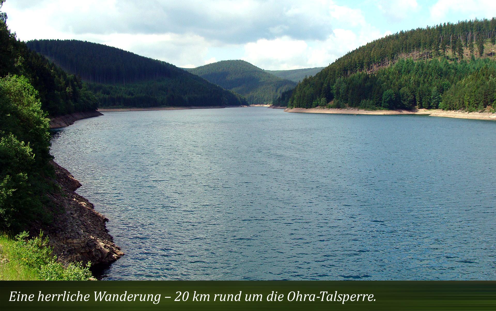 Eine herrliche Wanderung – 20 km rund um die Ohra-Talsperre.