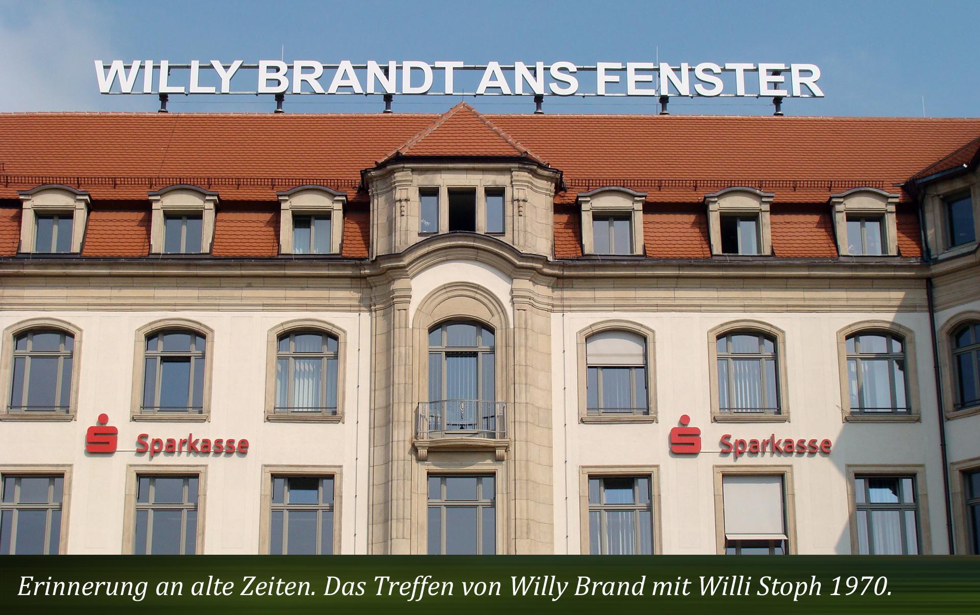 Erinnerung an alte Zeiten. Das Treffen von Willy Brand mit Willi Stoph 1970.