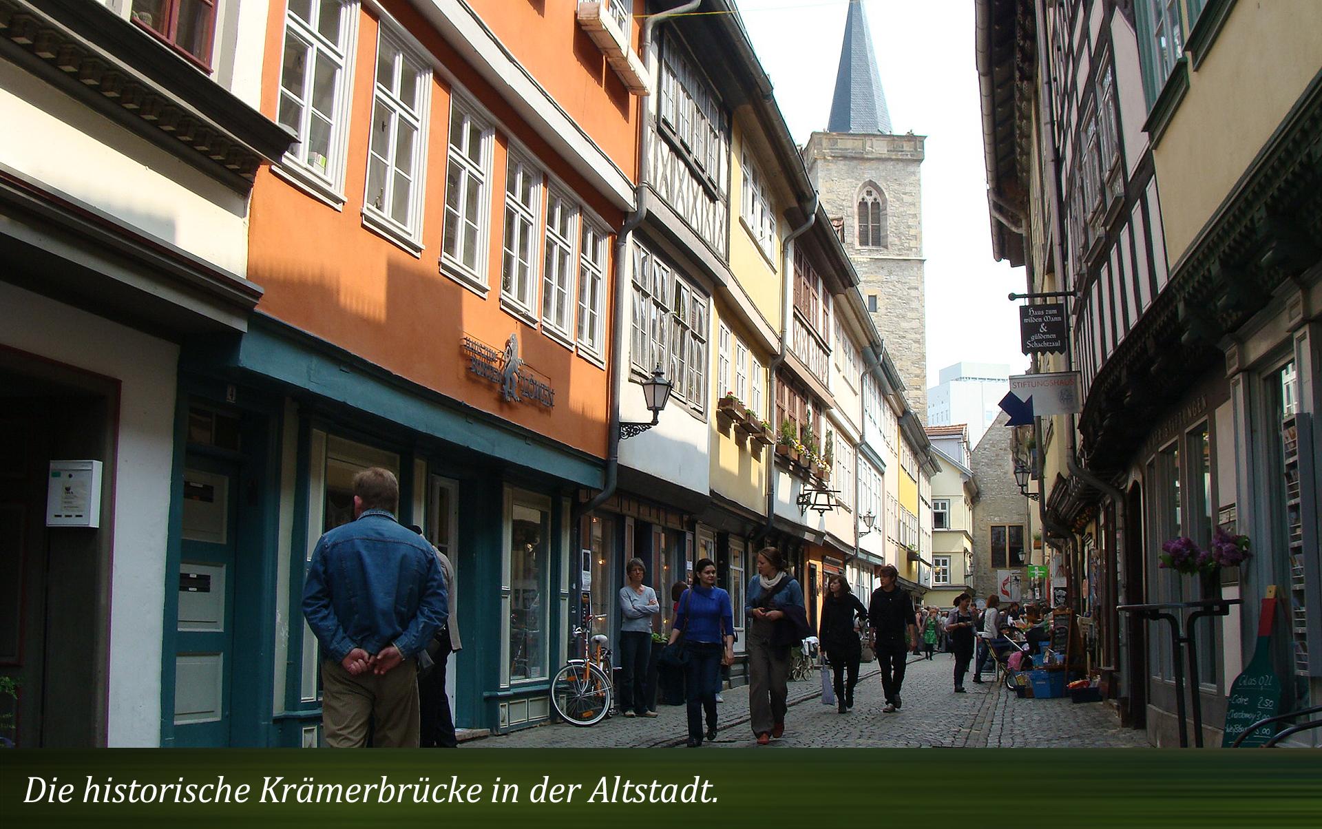 Die historische Krämerbrücke in der Altstadt.